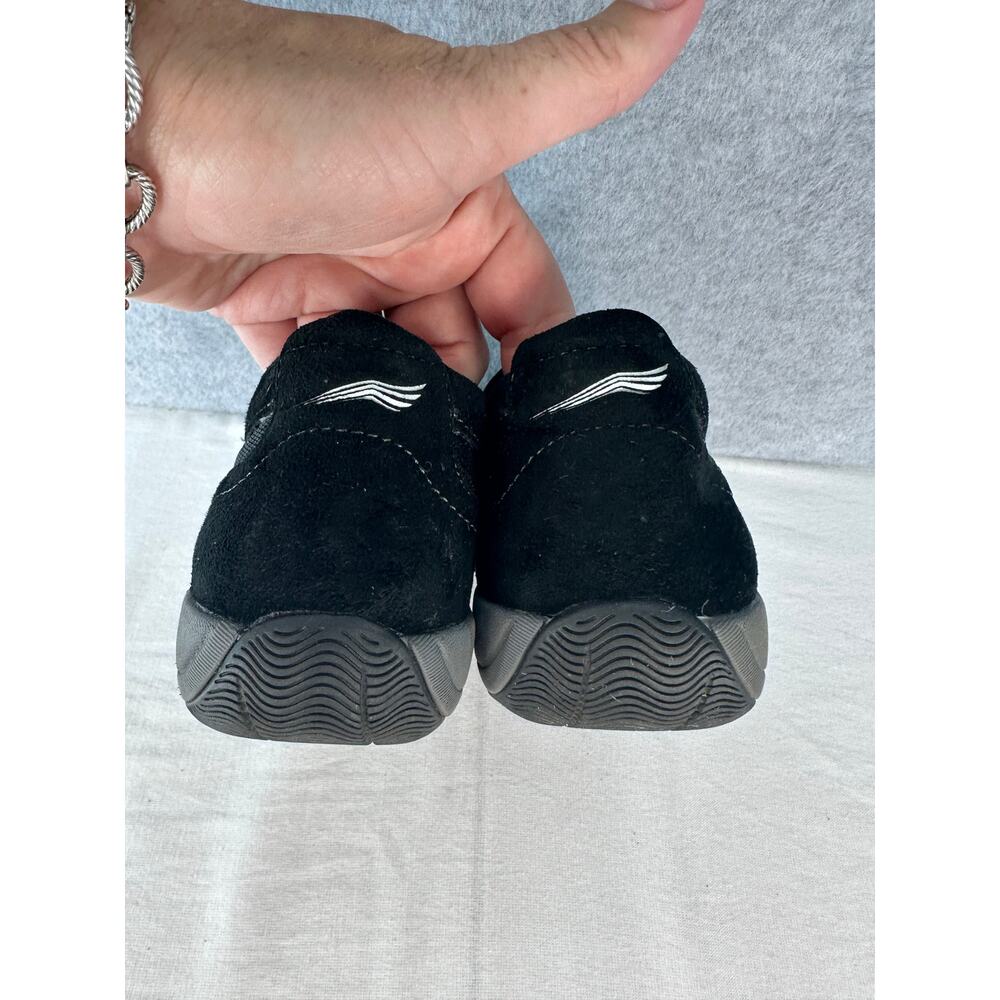 Dansko Women's sz 41 Helen Sneakers Black Suede White Stripe Casual Comfort Walk - Picture 5 of 14